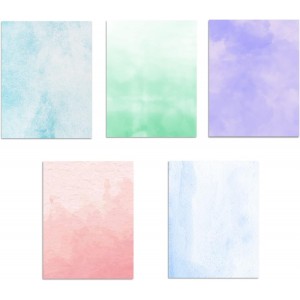 Denzoer Stationary Paper for Writing Letters - Watercolor Stationery Paper, Letter Size Writing Stationery Paper, 100 Sheets Double