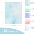 Denzoer Stationary Paper for Writing Letters - Watercolor Stationery Paper, Letter Size Writing Stationery Paper, 100 Sheets Double