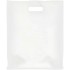 Denzoer White Q Crafts Plastic Bag with Die Cut Handle Bag 15"x18" White Plastic Merchandise Bags 50 Pack