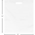 Denzoer White Q Crafts Plastic Bag with Die Cut Handle Bag 15"x18" White Plastic Merchandise Bags 50 Pack