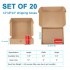 Denozer 12x9x4 Shipping Boxes Set of 20, Medium Kraft Corrugated Cardboard Boxes - for Small Business Supplies Packaging, Packing Boxes, Mailer Boxes and Gift Box